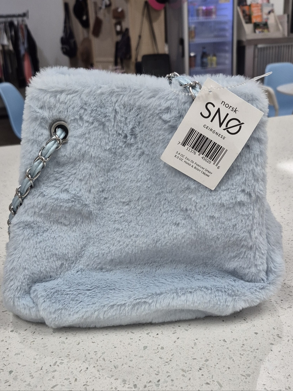 Y2K Baby Blue Faux Fur Geir Ness Purse